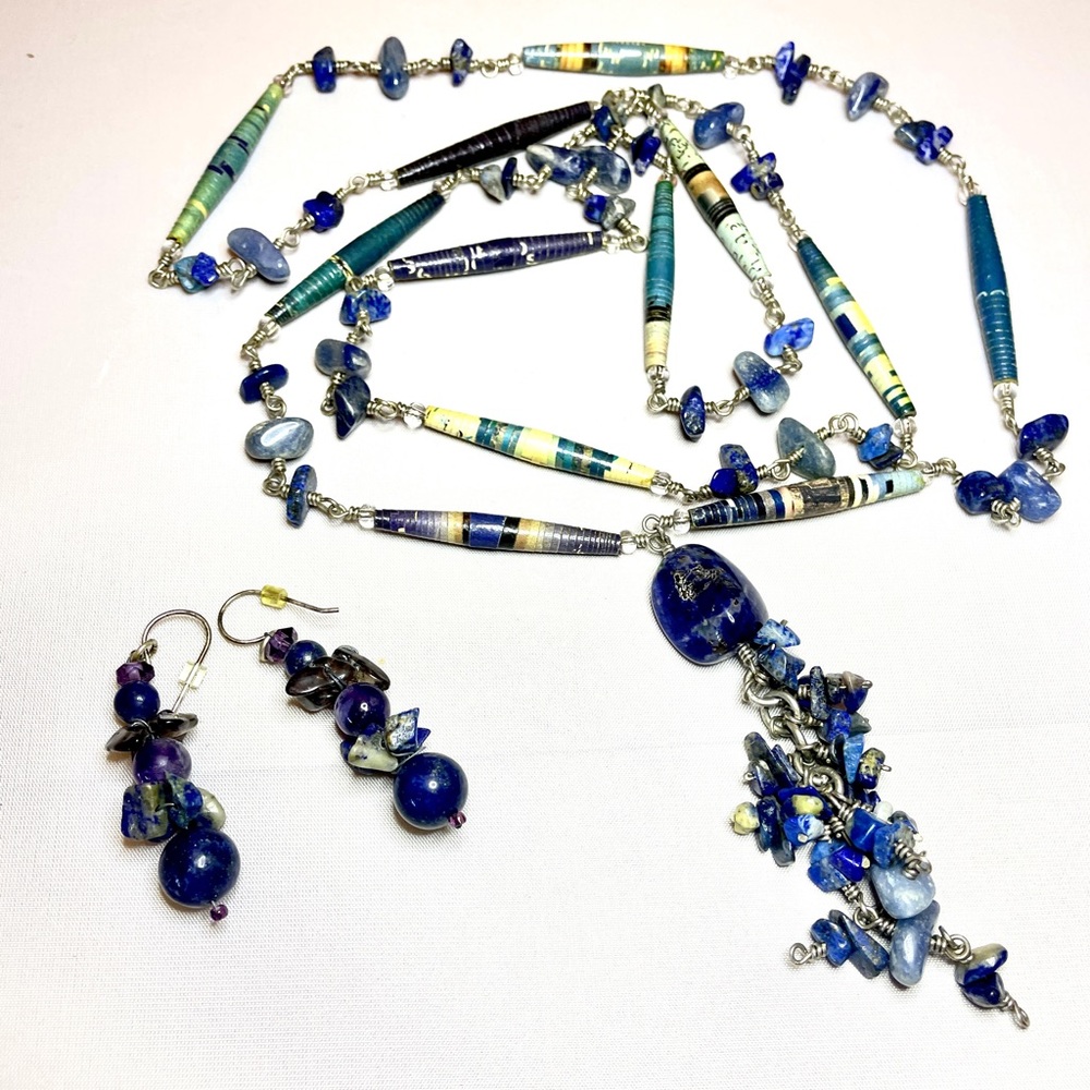 Novica Sodalite Jewelry Set